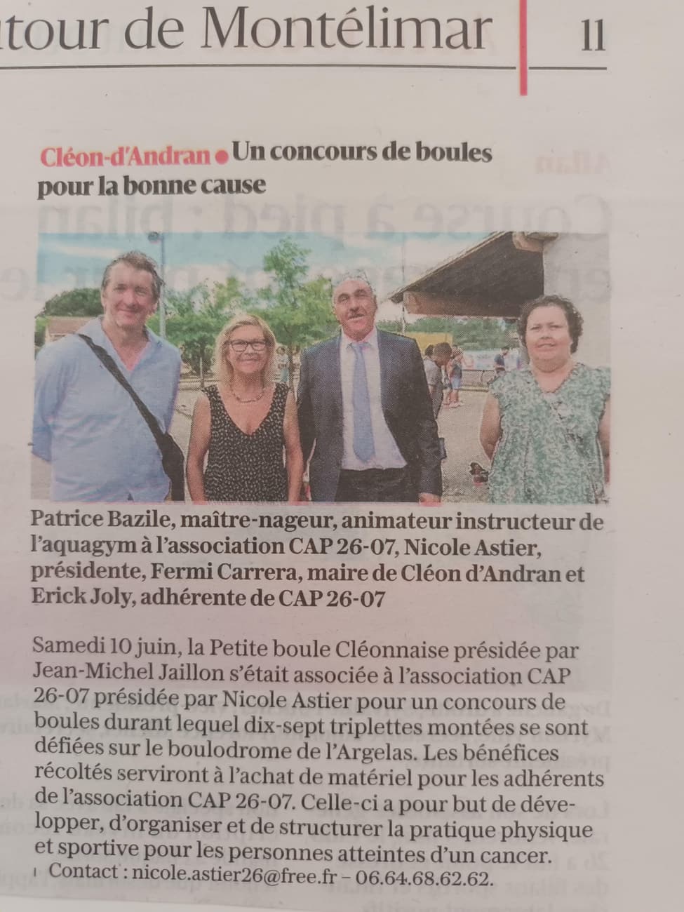 Concours de boules à Cléon-d’Andran