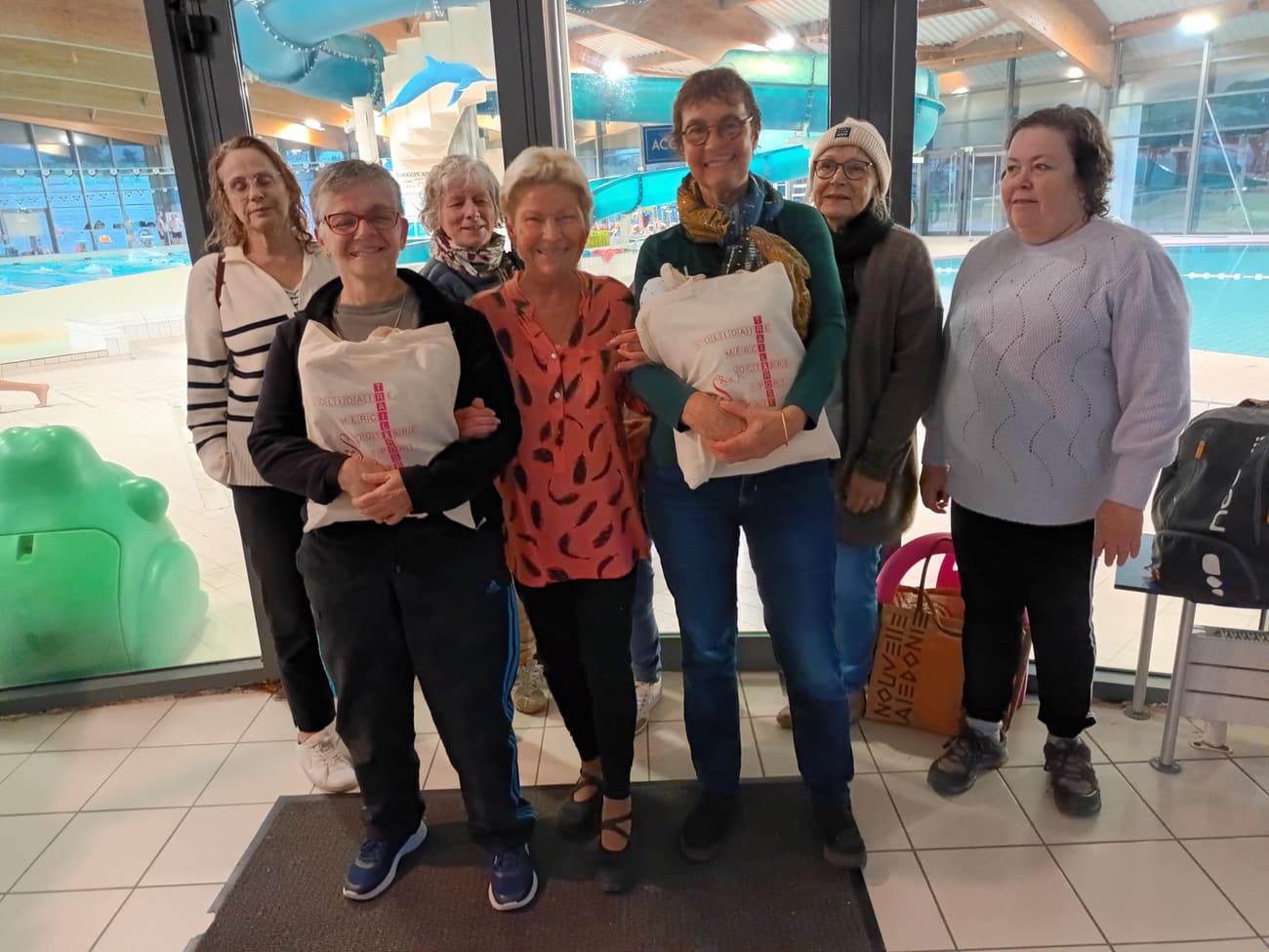 Sacs douceurs remis lors d’une séance d’aquagym